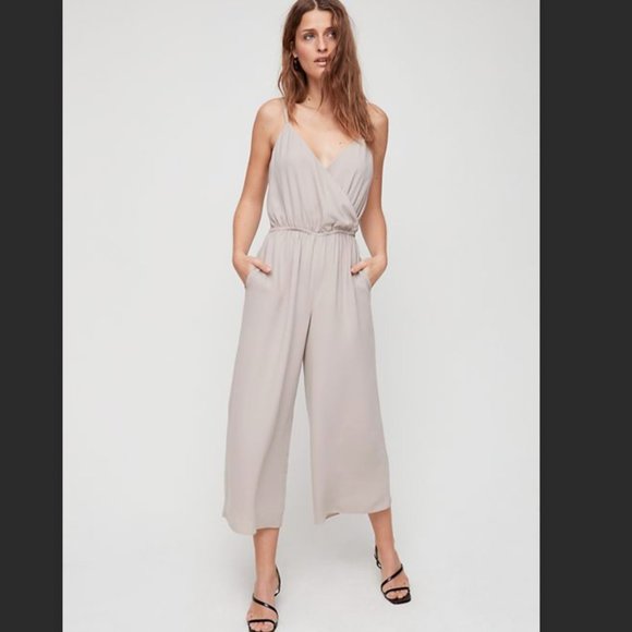 Aritzia Pants - Wilfred Free - Aritzia- Melodie Wide Leg Jumpsuit - GREY- Size S